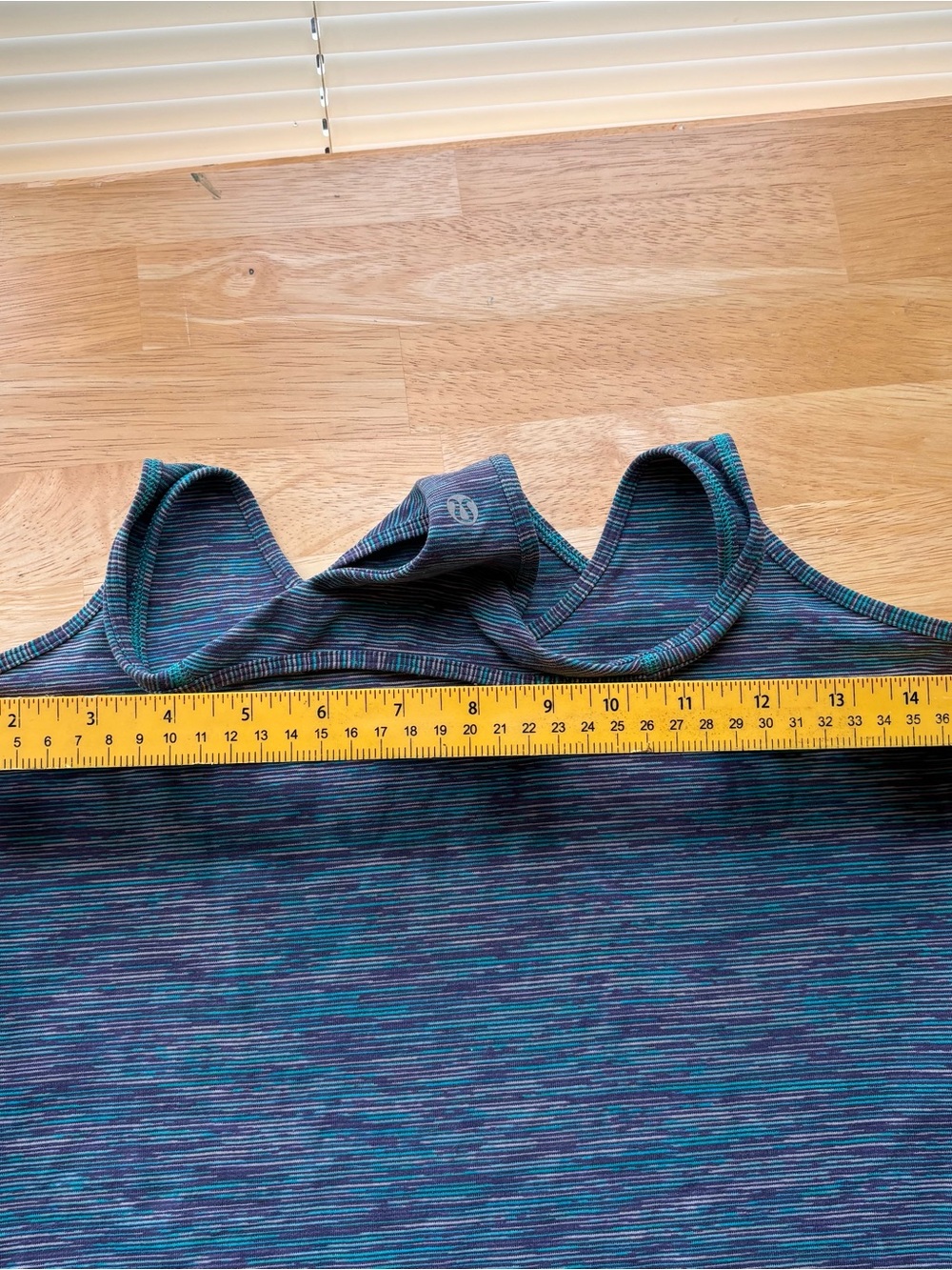 lululemon athletica Heathered Teal and Gray Racerback Tank - Picture 4 of 6